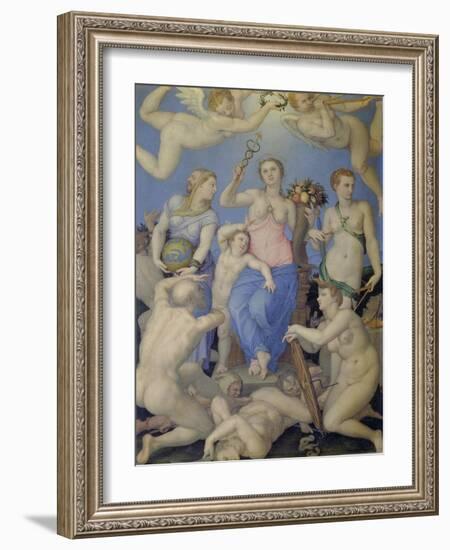 Allegory of Happiness, C. 1567-Agnolo Bronzino-Framed Giclee Print