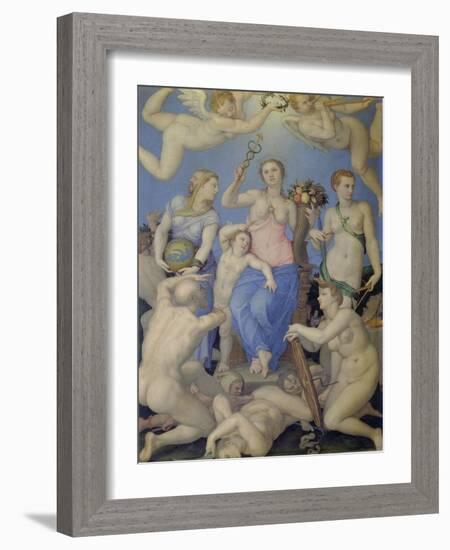 Allegory of Happiness, C. 1567-Agnolo Bronzino-Framed Giclee Print