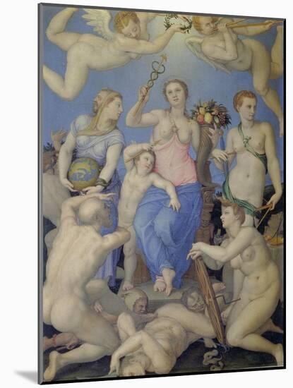 Allegory of Happiness, C. 1567-Agnolo Bronzino-Mounted Giclee Print