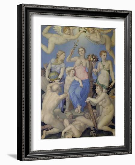 Allegory of Happiness, C. 1567-Agnolo Bronzino-Framed Giclee Print