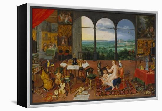 Allegory of Hearing. (Realised with Peter Paul Rubens), 1617-Jan Brueghel the Elder-Framed Premier Image Canvas