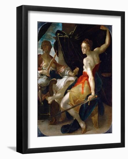 Allegory of Justice and Prudence-Bartholomeus Spranger-Framed Giclee Print