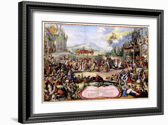 Allegory of King John III Sobieski, 1675-Romeyn De Hooghe-Framed Giclee Print