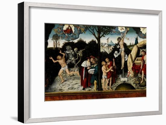 Allegory of Law and Grace, after 1529-Lucas Cranach the Elder-Framed Giclee Print