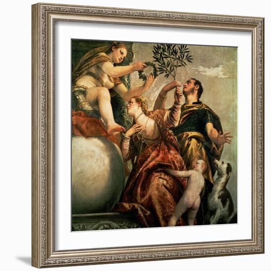 Allegory of Love: The Happy Union, Around 1570-Paolo Veronese-Framed Giclee Print