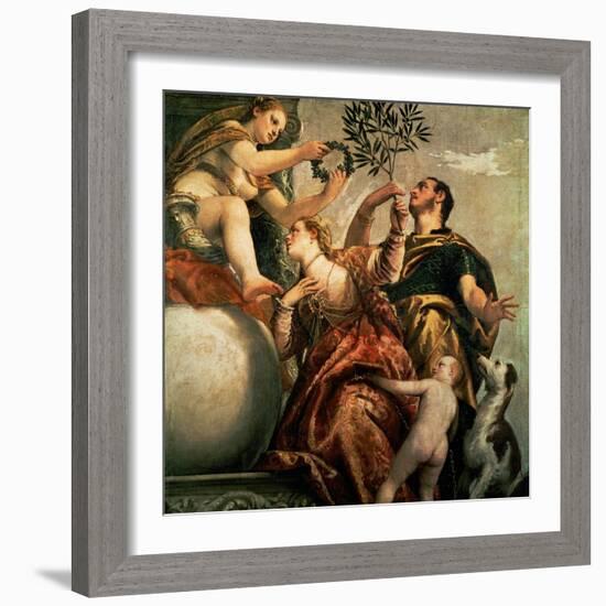 Allegory of Love: The Happy Union, Around 1570-Paolo Veronese-Framed Giclee Print