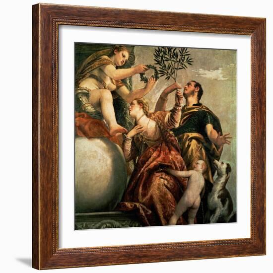 Allegory of Love: The Happy Union, Around 1570-Paolo Veronese-Framed Giclee Print