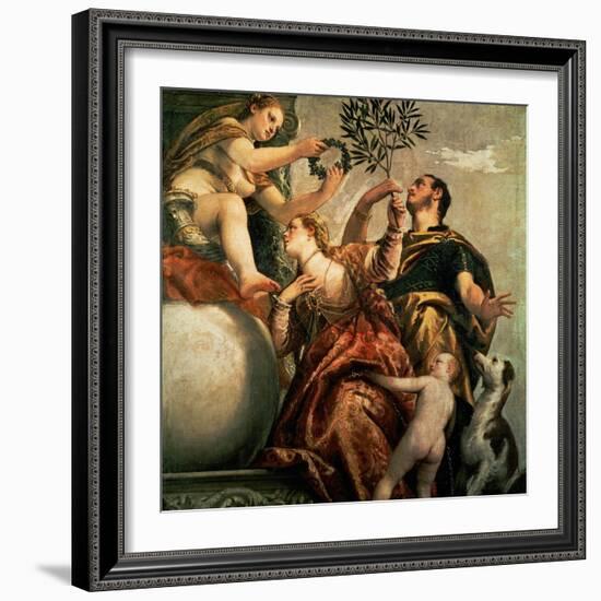 Allegory of Love: The Happy Union, Around 1570-Paolo Veronese-Framed Giclee Print