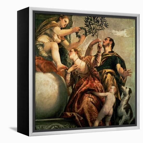 Allegory of Love: The Happy Union, Around 1570-Paolo Veronese-Framed Premier Image Canvas