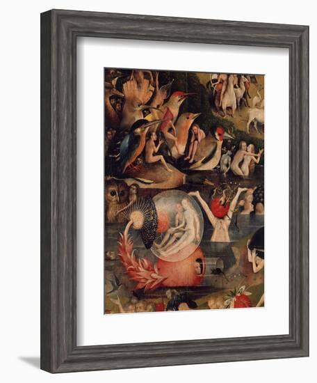 Allegory of Luxury, Central Panel of The Garden of Earthly Delights, c. 1503-04-Hieronymus Bosch-Framed Giclee Print