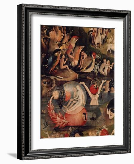 Allegory of Luxury, Central Panel of The Garden of Earthly Delights, c. 1503-04-Hieronymus Bosch-Framed Giclee Print