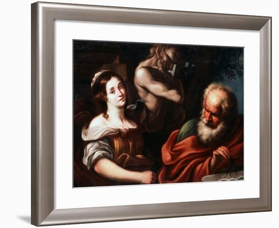 Allegory of Mathematics, Early 17th Century-Bernardo Strozzi-Framed Giclee Print