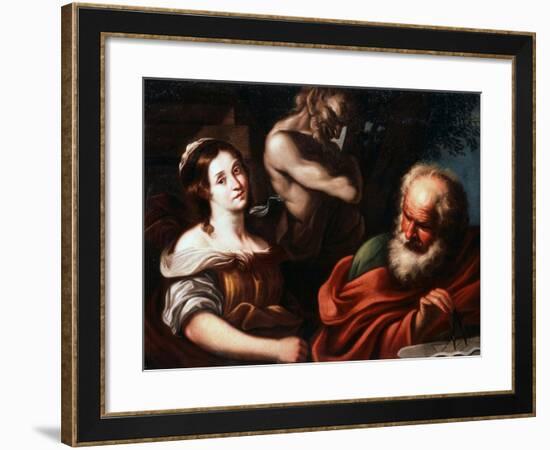 Allegory of Mathematics, Early 17th Century-Bernardo Strozzi-Framed Giclee Print