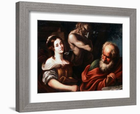 Allegory of Mathematics, Early 17th Century-Bernardo Strozzi-Framed Giclee Print