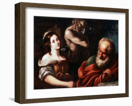 Allegory of Mathematics, Early 17th Century-Bernardo Strozzi-Framed Giclee Print