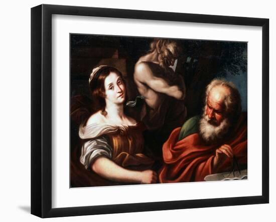 Allegory of Mathematics, Early 17th Century-Bernardo Strozzi-Framed Giclee Print