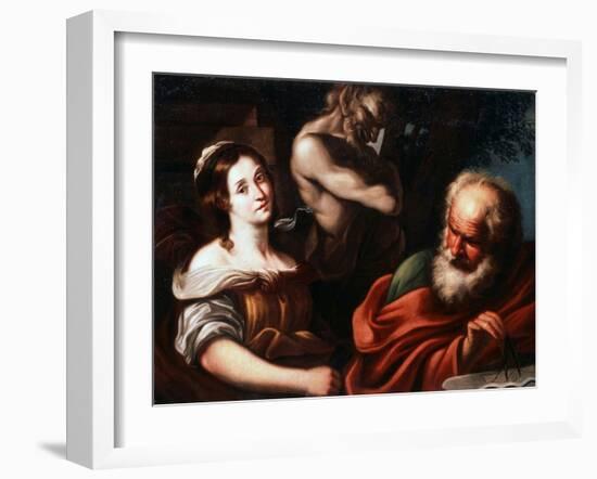 Allegory of Mathematics, Early 17th Century-Bernardo Strozzi-Framed Giclee Print