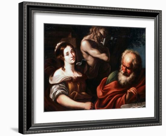 Allegory of Mathematics, Early 17th Century-Bernardo Strozzi-Framed Giclee Print