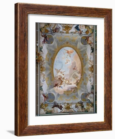 Allegory of Merit Accompanied by Nobility and Virtue, c.1757-8-Giovanni Battista Tiepolo-Framed Giclee Print