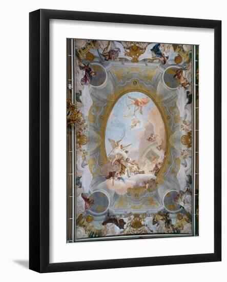 Allegory of Merit Accompanied by Nobility and Virtue, c.1757-8-Giovanni Battista Tiepolo-Framed Giclee Print