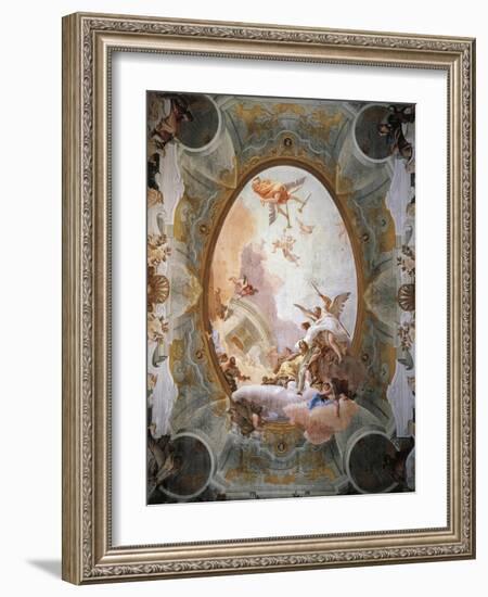 Allegory of Merit Accompanied by Nobility and Virtue-Giambattista Tiepolo-Framed Giclee Print