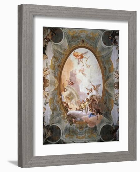 Allegory of Merit Accompanied by Nobility and Virtue-Giambattista Tiepolo-Framed Giclee Print