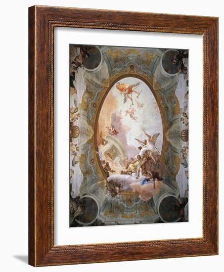 Allegory of Merit Accompanied by Nobility and Virtue-Giambattista Tiepolo-Framed Giclee Print