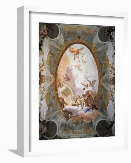 Allegory of Merit Accompanied by Nobility and Virtue-Giambattista Tiepolo-Framed Giclee Print