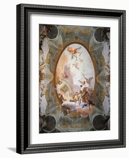 Allegory of Merit Accompanied by Nobility and Virtue-Giambattista Tiepolo-Framed Giclee Print