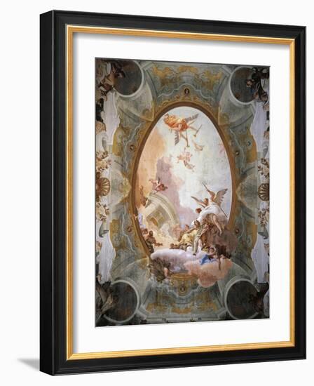 Allegory of Merit Accompanied by Nobility and Virtue-Giambattista Tiepolo-Framed Giclee Print