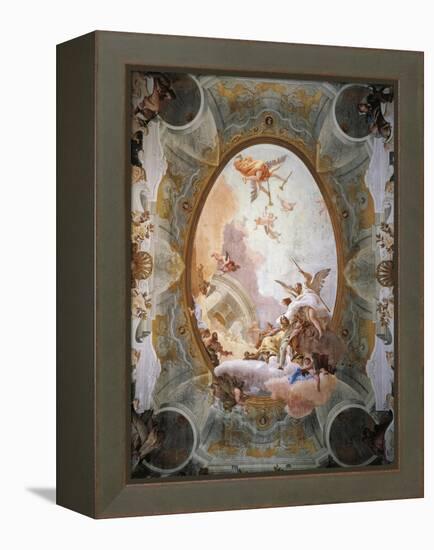 Allegory of Merit Accompanied by Nobility and Virtue-Giambattista Tiepolo-Framed Premier Image Canvas