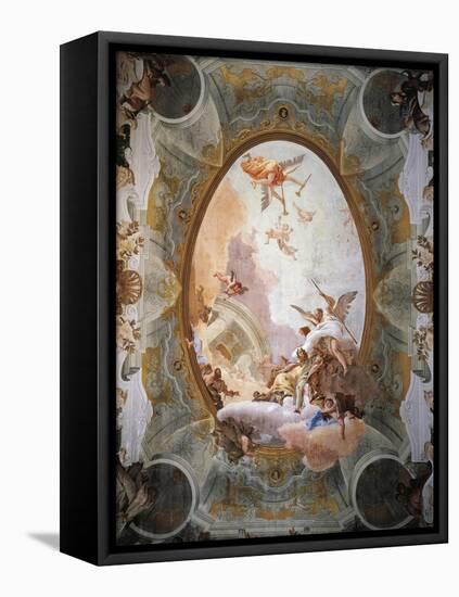 Allegory of Merit Accompanied by Nobility and Virtue-Giambattista Tiepolo-Framed Premier Image Canvas