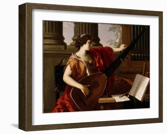 Allegory of Music, 1649-Laurent de La Hire or La Hyre-Framed Giclee Print