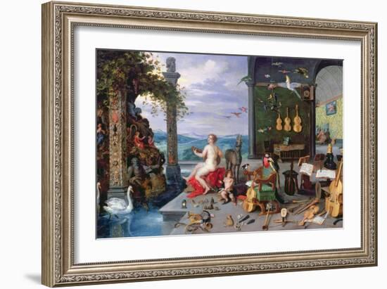 Allegory of Music-Jan Brueghel the Elder-Framed Giclee Print