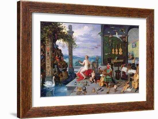 Allegory of Music-Jan Brueghel the Elder-Framed Giclee Print