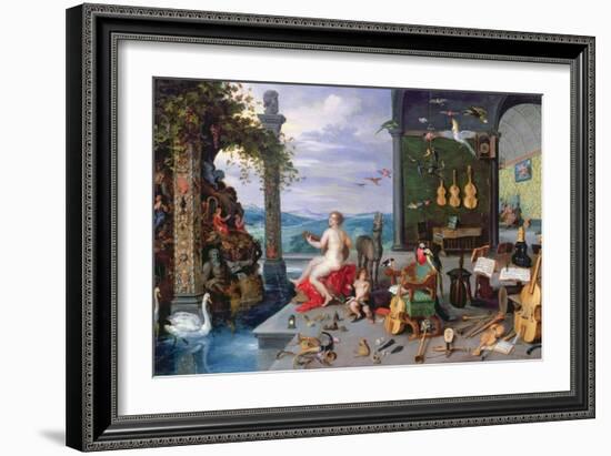 Allegory of Music-Jan Brueghel the Elder-Framed Giclee Print