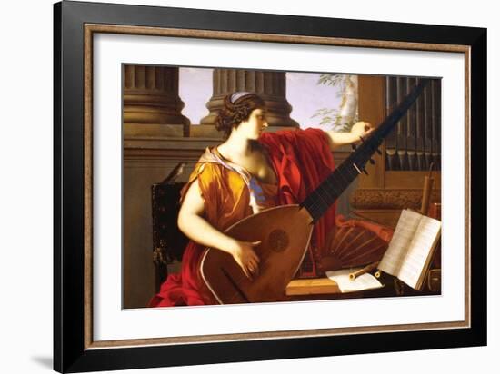 Allegory of Music-Laurent de La Hyre-Framed Art Print