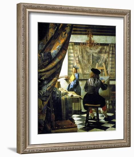 Allegory of Painting-Johannes Vermeer-Framed Giclee Print