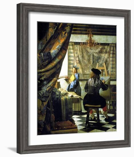 Allegory of Painting-Johannes Vermeer-Framed Giclee Print