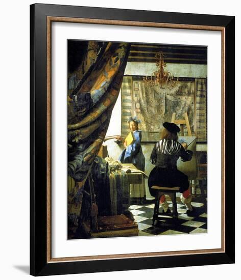 Allegory of Painting-Johannes Vermeer-Framed Giclee Print