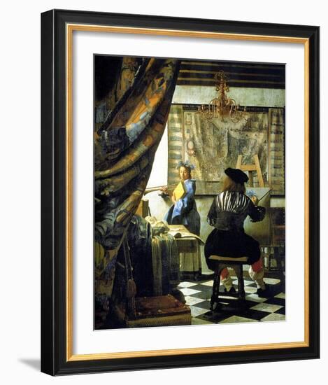 Allegory of Painting-Johannes Vermeer-Framed Giclee Print