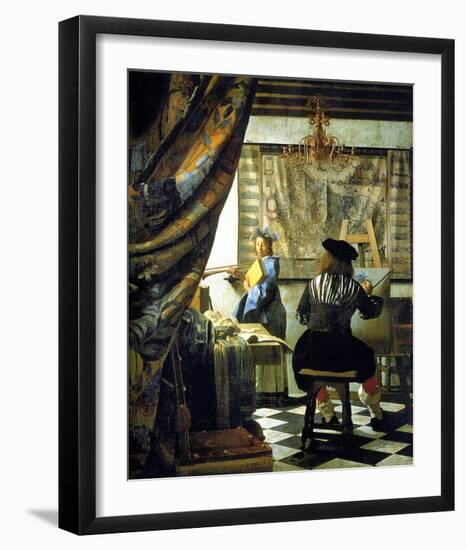 Allegory of Painting-Johannes Vermeer-Framed Giclee Print