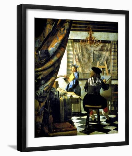 Allegory of Painting-Johannes Vermeer-Framed Giclee Print