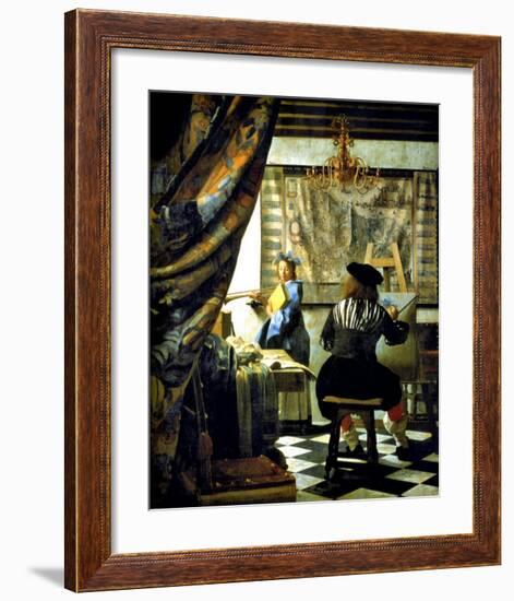 Allegory of Painting-Johannes Vermeer-Framed Giclee Print