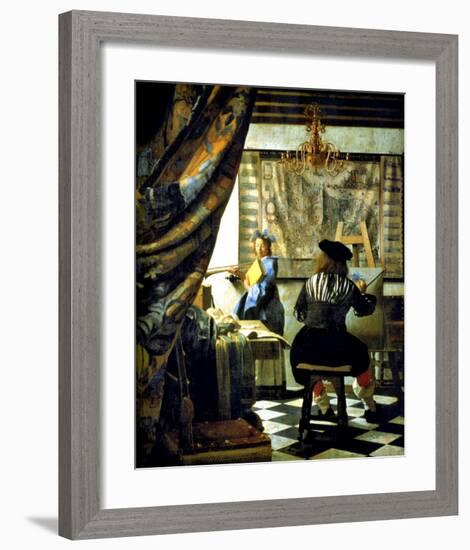 Allegory of Painting-Johannes Vermeer-Framed Giclee Print