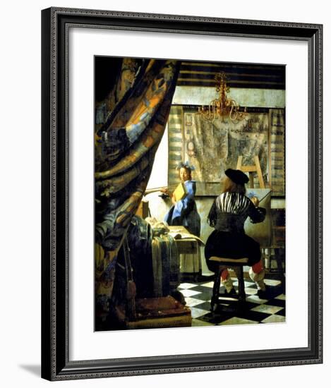 Allegory of Painting-Johannes Vermeer-Framed Giclee Print