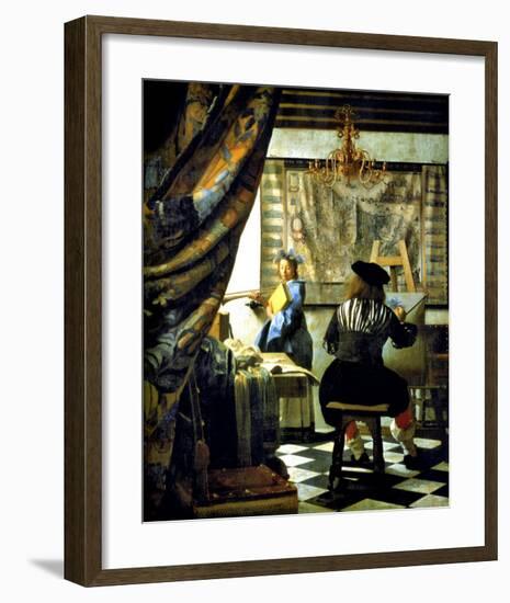 Allegory of Painting-Johannes Vermeer-Framed Giclee Print