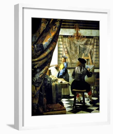 Allegory of Painting-Johannes Vermeer-Framed Giclee Print