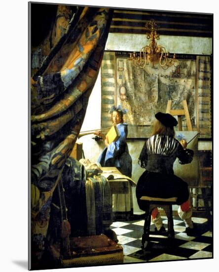 Allegory of Painting-Johannes Vermeer-Mounted Giclee Print