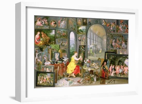 Allegory of Painting-Jan Brueghel the Younger-Framed Giclee Print